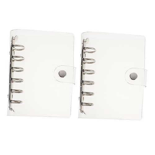 OSOLADY 2 Stück PVC Ringbuch Hüllen Transparent Notizbuch Schutz PVC Loseblatt Planer Abdeckung Für Schule Büro Robust Leicht Zu Reinigen von OSOLADY