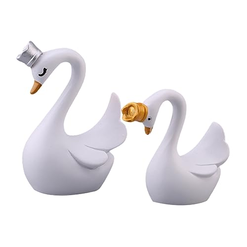OSOLADY 2 Stück Schwäne Cake Topper mit Krone Kuchen Dekoration für Geburtstagsfeiern Hochzeiten und Besondere Anlässe Langlebig und Wiederverwendbar OSOLADY 2 Stück Schwäne Cake Topper mit Krone Kuchen Dekoration für Geburtstagsfeiern Hochzeiten und Besondere Anlässe Langlebig und Wiederverwendbar von OSOLADY