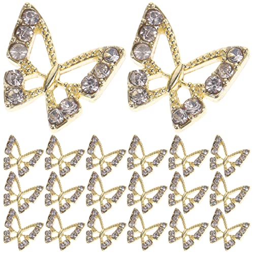 OSOLADY 20Stücke Schmetterlings Nagelkunst Charms DIY Maniküre Dekoration mit Strass für Glänzende Nägel Vielseitig Einsetzbar für Kleidung Taschen und Mehr OSOLADY 20Stücke Schmetterlings Nagelkunst Charms DIY Maniküre Dekoration mit Strass für Glänzende Nägel Vielseitig Einsetzbar für Kleidung Taschen und Mehr von OSOLADY