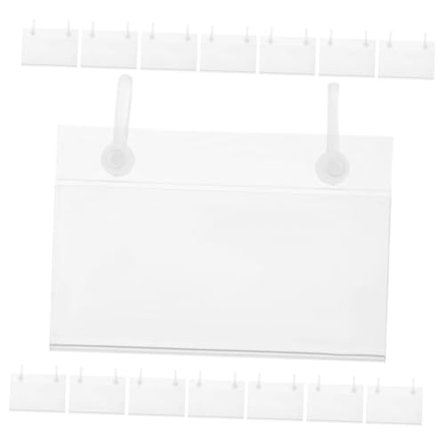 OSOLADY 20Stücke Transparente Etikettenhalter Doppelhaken Design für Körbe Praktische Preisschildhalter für Einzelhandel OSOLADY 20Stücke Transparente Etikettenhalter Doppelhaken Design für Körbe Praktische Preisschildhalter für Einzelhandel von OSOLADY