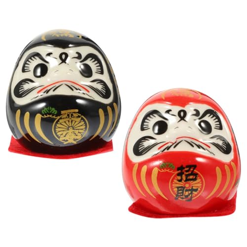 OSOLADY 2Stücke Miniatur Puppen Keramik Glücksfiguren für Zuhause Auto und Bürodekoration Japanische Ornamente OSOLADY 2Stücke Miniatur Puppen Keramik Glücksfiguren für Zuhause Auto und Bürodekoration Japanische Ornamente von OSOLADY