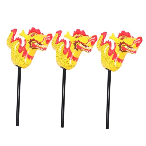 OSOLADY 3 Stücke Aufblasbare Chinesische Drachen Hammer Ballons Stick Lunar Neue Jahr Party Supplies Chinesische Neue Jahr Ballons von OSOLADY