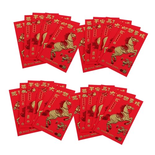 OSOLADY 30 Stück Jahr Des Pferdroten Pakets Mond Neujahrsgeldumschläge Frühlingsfest Geldpakete Roter Umschlag Des Neuen Neujahr Rote Umschläge Rote Glücksgeldumschläge Papier OSOLADY 30 Stück Jahr Des Pferdroten Pakets Mond Neujahrsgeldumschläge Frühlingsfest Geldpakete Roter Umschlag Des Neuen Neujahr Rote Umschläge Rote Glücksgeldumschläge Papier von OSOLADY