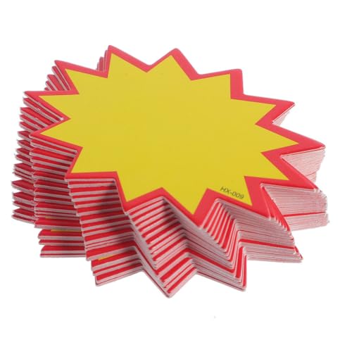 OSOLADY 300Stücke Preisschilder aus Papier Praktische Etiketten für Einzelhandel Supermärkte Auffällige Preisetiketten pro Packung für Sonderverkäufe von OSOLADY