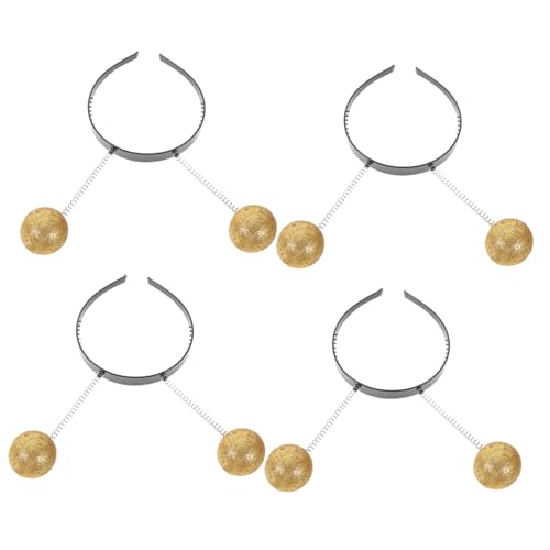 OSOLADY 4 Stück Glitzer Haarreifen mit Einzigartigen Schwingenden Glitter Bällen Dekoratives Party Haarband Sicherer Strapazierfähiger Kopfschmuck für Fasching Karneval Cosplay und von OSOLADY