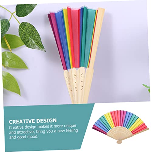OSOLADY 4 Stück Teiliges Fächer Bunter Regenbogen Klappfächer Stilvoller Tanz und für Handlich Leicht zu Öffnen für Hochzeit Geburtstag und Sommergebrauch OSOLADY 4 Stück Teiliges Fächer Bunter Regenbogen Klappfächer Stilvoller Tanz und für Handlich Leicht zu Öffnen für Hochzeit Geburtstag und Sommergebrauch von OSOLADY