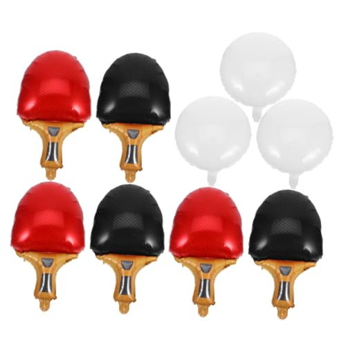 OSOLADY 9-teiliger Tischtennis-partyballon – Folienballons in Form Von Sportbällen Und Tennisschlägern Für Interaktive Partydekorationen Für Sportstätten von OSOLADY