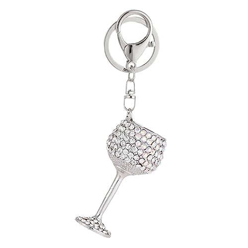 OSOLADY Eleganter Schlüsselanhänger Weinglas mit Strassbesatz Metallischer Dekoration Stilvoller Anhänger für Freundin und Damen Modisches Accessoire für Hochzeit Geburtstag Alltag OSOLADY Eleganter Schlüsselanhänger Weinglas mit Strassbesatz Metallischer Dekoration Stilvoller Anhänger für Freundin und Damen Modisches Accessoire für Hochzeit Geburtstag Alltag von OSOLADY