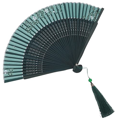 OSOLADY Fächer Vintage Faltfächer Chinesischer Handventilator Leicht und Tragbar für Hochzeiten Tänze und Partys Stilvolles Design mit Grüner Dekoration OSOLADY Fächer Vintage Faltfächer Chinesischer Handventilator Leicht und Tragbar für Hochzeiten Tänze und Partys Stilvolles Design mit Grüner Dekoration von OSOLADY