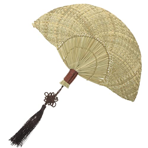OSOLADY Handgefertigter Sommerfächer aus Stroh Woven Handventilator für Indoor Outdoor Dekorativer Wandfächer für Hochzeiten Partys für Strand Sommerveranstaltungen OSOLADY Handgefertigter Sommerfächer aus Stroh Woven Handventilator für Indoor Outdoor Dekorativer Wandfächer für Hochzeiten Partys für Strand Sommerveranstaltungen von OSOLADY