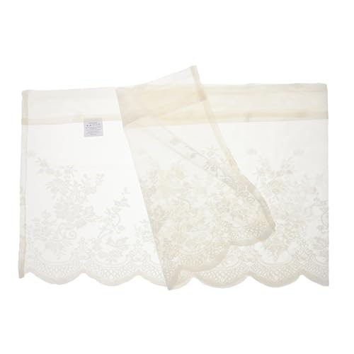 OSOLADY Kurzgardine Spitze Halbtransparent Lichtdurchlässiger Polyester Vorhang für Küche Balkon Kinderzimmer Beige Atmungsaktiv und Dekorativ OSOLADY Kurzgardine Spitze Halbtransparent Lichtdurchlässiger Polyester Vorhang für Küche Balkon Kinderzimmer Beige Atmungsaktiv und Dekorativ von OSOLADY