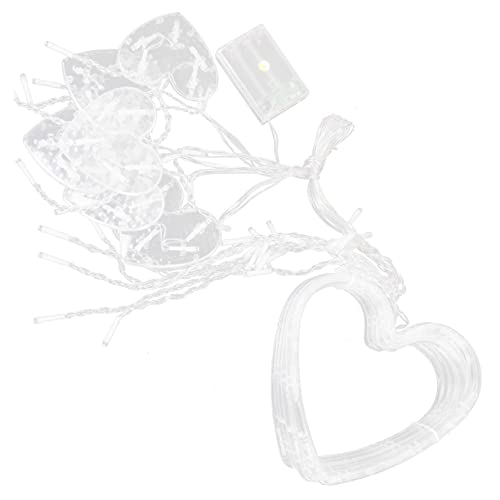 OSOLADY LED Herz Lichterkette Batteriebetriebene Feenlichter für Romantische Raumdekoration Geeignet für Schlafzimmer und Wohnzimmer Warmweiß von OSOLADY