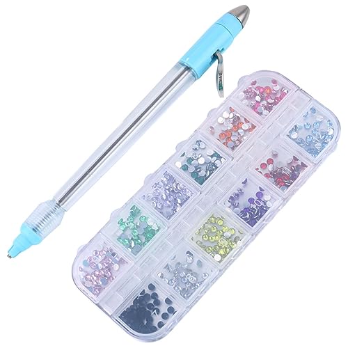 OSOLADY Maniküre Set Nail Art Werkzeuge DIY Punkt Stift Nagel Rhinestones mit Zubehör Blau für Kreative Nageldesigns und Dekorationen von OSOLADY