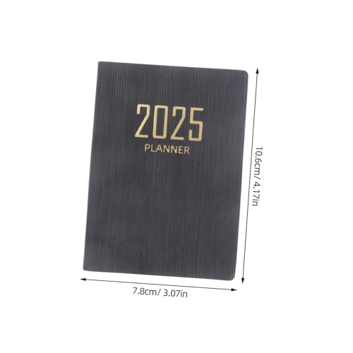 OSOLADY Tagesplaner Notizbuch Schwarz Gestreift Handliches Mini Notizheft für Büro und Zuhause Langlebiges Schreibbuch für Tägliche Planung Praktischer Jahreskalender und Organizer von OSOLADY
