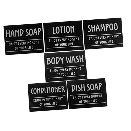 OSOLADY Wasserdichte Badezimmer Aufkleber Selbstklebende Etiketten für Kosmetik Pflegeflaschen Klare Beschriftung Stabile Haftung Passend für Badflaschen und Duschgel von OSOLADY