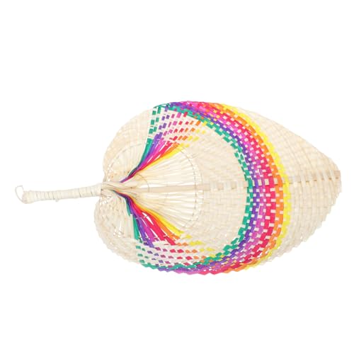 OSOLADY Woven Fan Handfächer aus Geflochtenem Chinesischer Stil Rainbow Design für Hochzeiten Heimdekoration und Sommerveranstaltungen OSOLADY Woven Fan Handfächer aus Geflochtenem Chinesischer Stil Rainbow Design für Hochzeiten Heimdekoration und Sommerveranstaltungen von OSOLADY