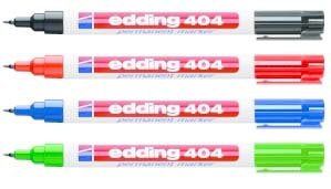 4er Set Edding Permanentmarker 404 in 4 Farben, nachfüllbar von OST