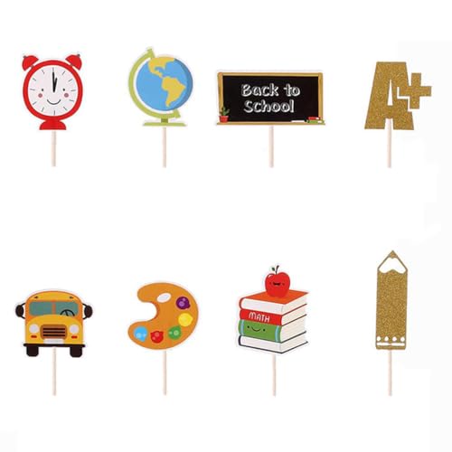 OSUWLSI 24 Stück Schulanfang Tortendeko, Schuleinführung deko Cupcake Topper, Tortendeko Einschulung, deko Einschulung Junge für Schulkind, Junge und Mädchen Schulanfang Party Dekoration OSUWLSI 24 Stück Schulanfang Tortendeko, Schuleinführung deko Cupcake Topper, Tortendeko Einschulung, deko Einschulung Junge für Schulkind, Junge und Mädchen Schulanfang Party Dekoration von OSUWLSI