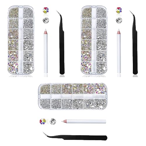 OSUWLSI 4200 Stück Strasssteine für Nägel, Nagelglitzer, Pailletten, Nagelaufkleber mit Kristallen, Nagel-Edelsteinen, Diamanten für Nagelkunst, einschließlich Wachsstift für Strasssteine OSUWLSI 4200 Stück Strasssteine für Nägel, Nagelglitzer, Pailletten, Nagelaufkleber mit Kristallen, Nagel-Edelsteinen, Diamanten für Nagelkunst, einschließlich Wachsstift für Strasssteine von OSUWLSI
