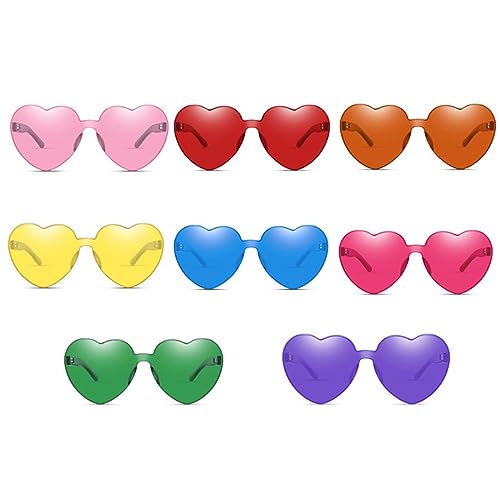 OSUWLSI 8 Stück Herz, Rund Party Brillen, Sonnenbrille, Lustige Partybrillen, Randlose Hippie Herzförmige Brille,für Geburtstagsfeier, Fasching, Karneval, Malle, für Kinder und Erwachsene OSUWLSI 8 Stück Herz, Rund Party Brillen, Sonnenbrille, Lustige Partybrillen, Randlose Hippie Herzförmige Brille,für Geburtstagsfeier, Fasching, Karneval, Malle, für Kinder und Erwachsene von OSUWLSI