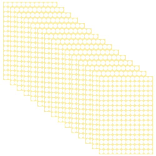 OSUWLSI Selbstklebende Markierungspunkte 2880 Stück (Ø 10mm, Klebepunkte auf 15 Bogen, Punktaufkleber zur Farbcodierung, runde Aufkleber für Kalender, Planer und zum Basteln, Papier) weiß von OSUWLSI