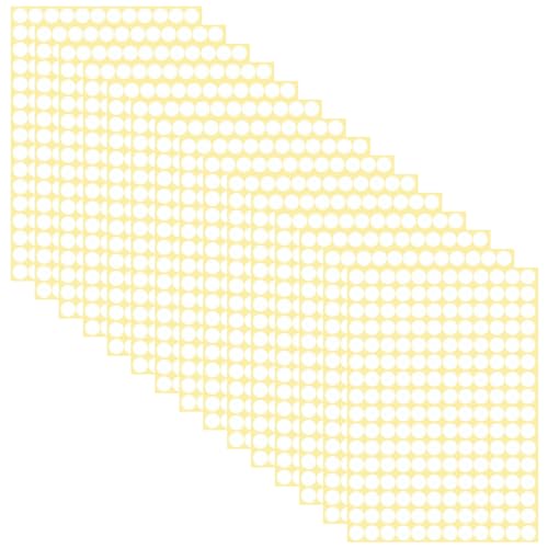 OSUWLSI Selbstklebende Markierungspunkte 2880 Stück (Ø 10mm, Klebepunkte auf 15 Bogen, Punktaufkleber zur Farbcodierung, runde Aufkleber für Kalender, Planer und zum Basteln, Papier) weiß von OSUWLSI