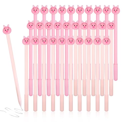 OT-NVWOZR 30 Stück Cartoons Gel Stift Set, Süße Tier Gelstifte Schwarze Tinte 0,5 mm Kawaii Rosa Schwein Kugelschreiber Schreibwaren für Kinder Studenten Jungen Mädchen Schule Büro OT-NVWOZR 30 Stück Cartoons Gel Stift Set, Süße Tier Gelstifte Schwarze Tinte 0,5 mm Kawaii Rosa Schwein Kugelschreiber Schreibwaren für Kinder Studenten Jungen Mädchen Schule Büro von OT-NVWOZR
