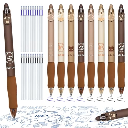 OT-NVWOZR 8 Stück Radierbarer Kugelschreiber, 0,5mm Tintenroller Radierbar mit 20 Nachfüllungen, Schwarze & Blau Radierbare Stifte Löschbare Gelstifte Radierstifte für Schule Büro OT-NVWOZR 8 Stück Radierbarer Kugelschreiber, 0,5mm Tintenroller Radierbar mit 20 Nachfüllungen, Schwarze & Blau Radierbare Stifte Löschbare Gelstifte Radierstifte für Schule Büro von OT-NVWOZR