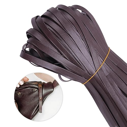 OTAIVE Lederband Flach,Lederband breit Lederriemen Flach Lederband breit Lederband breit(dunkler Kaffee,Size:0.39x196.85inch) von OTAIVE