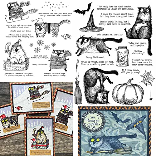 2 Stück Halloween Katze Niedlich Winter Kürbis Magie Weihnachten Cheer Klar Gummi Stempel Siegel für DIY Scrapbooking Prägung Handwerk Geschenkkarte Papier Album Silikonstempel 2 Stück Halloween Katze Niedlich Winter Kürbis Magie Weihnachten Cheer Klar Gummi Stempel Siegel für DIY Scrapbooking Prägung Handwerk Geschenkkarte Papier Album Silikonstempel von OTCRAFT
