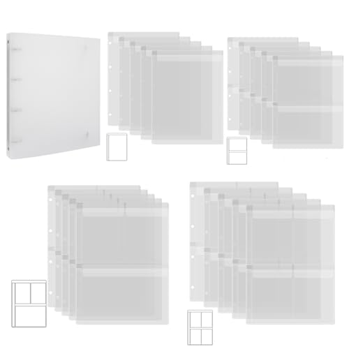 20 Seiten A4, 4 Ringe, transparente Stempelaufbewahrung, Prägeordner, Aufbewahrung von Fotos, Karten, Ordner, Aufbewahrungstasche für DIY, Scrapbooking, Kunsthandwerk, Sammeltaschen 20 Seiten A4, 4 Ringe, transparente Stempelaufbewahrung, Prägeordner, Aufbewahrung von Fotos, Karten, Ordner, Aufbewahrungstasche für DIY, Scrapbooking, Kunsthandwerk, Sammeltaschen von OTCRAFT