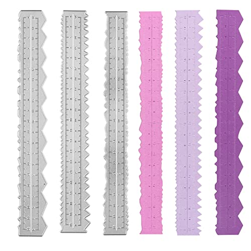 3 Stück Metall-Papierreißlineal, unregelmäßige Kanten, Lineal, Büttenkanten, Lineal, Messung, Präge, Stanzformen für Kartenherstellung, Scrapbooking, Büro, DIY-Stanzformen 3 Stück Metall-Papierreißlineal, unregelmäßige Kanten, Lineal, Büttenkanten, Lineal, Messung, Präge, Stanzformen für Kartenherstellung, Scrapbooking, Büro, DIY-Stanzformen von OTCRAFT