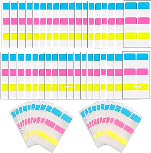 300 Stück 50 Blatt Haftregister-Tabs, farbiges Buch, farbige Index-Tabs, 2,5 x 4,6 cm, Buch-Klebe-Tabs, wiederverwendbar, Seitenmarker, Etiketten für Kekse, Schablone, Ordner, Organizer 300 Stück 50 Blatt Haftregister-Tabs, farbiges Buch, farbige Index-Tabs, 2,5 x 4,6 cm, Buch-Klebe-Tabs, wiederverwendbar, Seitenmarker, Etiketten für Kekse, Schablone, Ordner, Organizer von OTCRAFT