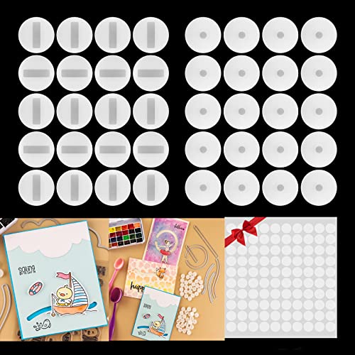 40 Stück/Set Gleiter für Schieberkarten, rotierende Roating und Schiebegleiter mit doppelseitigen selbstklebenden Kreisen für Kartenherstellung, DIY, handgefertigte Handwerk, Scrapbooking, Werkzeuge von OTCRAFT