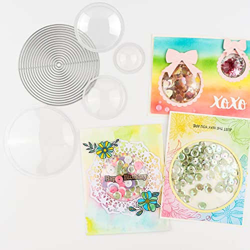 40 Stück 3D dimensionale Shaker Kuppeln transparenter Kunststoff, 4 Größen Durchmesser mit 17 Stück/Set Metalls chablonen für dimensionale KuppelnShaker, Kartenherstellung, handgefertigtes Basteln 40 Stück 3D dimensionale Shaker Kuppeln transparenter Kunststoff, 4 Größen Durchmesser mit 17 Stück/Set Metalls chablonen für dimensionale KuppelnShaker, Kartenherstellung, handgefertigtes Basteln von OTCRAFT