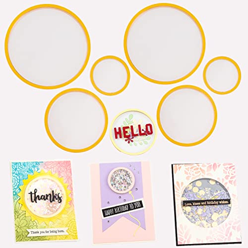 6 Set runde Shaker-Scheiben kommen in 3 verschiedenen Größen, selbstklebender Streifen, 3D-Kreis, dimensionale Shaker-Kuppeln für Papier, Basteln, Kartenherstellung, Kunstprojekte, Handwerk 6 Set runde Shaker-Scheiben kommen in 3 verschiedenen Größen, selbstklebender Streifen, 3D-Kreis, dimensionale Shaker-Kuppeln für Papier, Basteln, Kartenherstellung, Kunstprojekte, Handwerk von OTCRAFT
