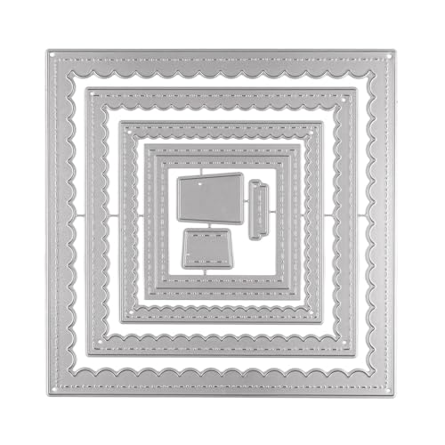 8 Stück/Set quadratische große Rahmen-Stanzformen für Kartenherstellung, DIY, Scrapbooking, Prägeschablone, Metall-Stanzformen für Papierbasteln, Stanzschablone, Scrapbooking, Zubehör, Scrapbooking 8 Stück/Set quadratische große Rahmen-Stanzformen für Kartenherstellung, DIY, Scrapbooking, Prägeschablone, Metall-Stanzformen für Papierbasteln, Stanzschablone, Scrapbooking, Zubehör, Scrapbooking von OTCRAFT