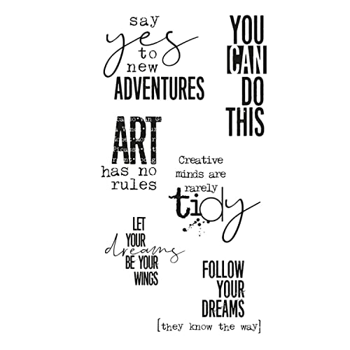 "Follow Your Dreams follow your dreams you can do this Word Sentence" für transparente Gummistempel, Kartenherstellung für DIY Scrapbooking Papier Basteln Kunstbedarf handgefertigt "Follow Your Dreams follow your dreams you can do this Word Sentence" für transparente Gummistempel, Kartenherstellung für DIY Scrapbooking Papier Basteln Kunstbedarf handgefertigt von OTCRAFT