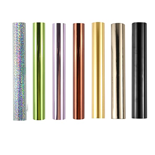 Heißprägefolie für Scrapbooking, Papierbasteln, metallische Vielfalt, schöne Diamantfarbe, 19,3 x 500,4 cm, 7 Stück Heißprägefolie für Scrapbooking, Papierbasteln, metallische Vielfalt, schöne Diamantfarbe, 19,3 x 500,4 cm, 7 Stück von OTCRAFT