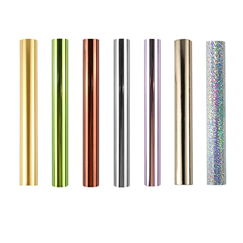 Heißprägefolie, metallische Vielfalt, schöne Diamantfarbe, 19,3 x 500,4 cm, 7 Stück von OTCRAFT