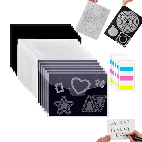 Magnetische Blätter für Stanzformen, Aufbewahrungsstempel und Stanzformen, Aufbewahrungstaschen, Stanzaufbewahrung, multifunktional, magnetisch, Aufbewahrungskarten-Set mit Etikettenaufklebern für Magnetische Blätter für Stanzformen, Aufbewahrungsstempel und Stanzformen, Aufbewahrungstaschen, Stanzaufbewahrung, multifunktional, magnetisch, Aufbewahrungskarten-Set mit Etikettenaufklebern für von OTCRAFT