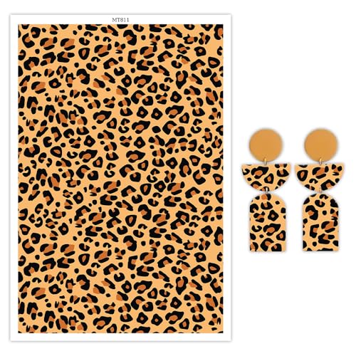 OTCRAFT 10 Blatt Ton-Transferpapier für Ohrringe und Polymer-Ton, Design-Wassertransferpapier für Polymerton, Schmuck, Halsketten, Anhänger, Bastelbedarf, Leopardenmuster, 14 x 10 cm OTCRAFT 10 Blatt Ton-Transferpapier für Ohrringe und Polymer-Ton, Design-Wassertransferpapier für Polymerton, Schmuck, Halsketten, Anhänger, Bastelbedarf, Leopardenmuster, 14 x 10 cm von OTCRAFT