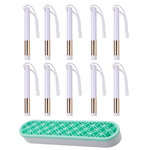 OTCRAFT 10 Stück Mini-Tintenfarben Mischwerkzeug mit Aufbewahrung, Pinselhalter, glattes Mischen, Tinte, Malerei, kleine Pinsel, Handwerkzeuge für DIY, Scrapbooking, Papierkarten von OTCRAFT