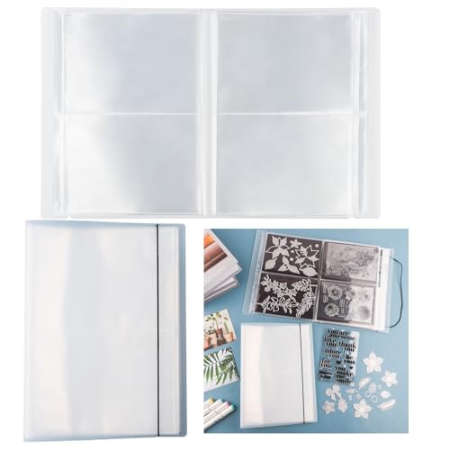 OTCRAFT 20 Seiten, 80 Taschen/1 Set großes, transparentes Aufkleber-Foto-Aufbewahrungsalbum; Stempel- und Stanzschablonen, Aufbewahrungsbuch, Organizer für Postkarten, Aufkleber, Fotos, transparente OTCRAFT 20 Seiten, 80 Taschen/1 Set großes, transparentes Aufkleber-Foto-Aufbewahrungsalbum; Stempel- und Stanzschablonen, Aufbewahrungsbuch, Organizer für Postkarten, Aufkleber, Fotos, transparente von OTCRAFT