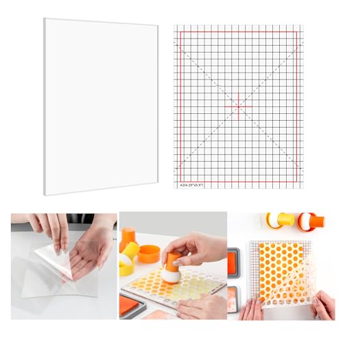 OTCRAFT 3-teiliges Set, 16,5 x 21,6 cm, vielseitig verwendbare, rutschfeste Klebematten, passend für Stempelpositionierungswerkzeug-Set, Photopolymer-Griffmatte mit gedruckten Anleitungen in OTCRAFT 3-teiliges Set, 16,5 x 21,6 cm, vielseitig verwendbare, rutschfeste Klebematten, passend für Stempelpositionierungswerkzeug-Set, Photopolymer-Griffmatte mit gedruckten Anleitungen in von OTCRAFT