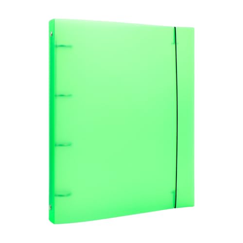OTCRAFT A4-Ringbucheinband mit 4 Ringen, sauberes, transparentes weiches PVC, nachfüllbare Notizbuchhülle mit matter Oberfläche für Stempel und Stanzschablonen (grün) von OTCRAFT