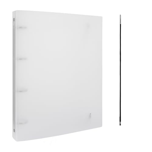 OTCRAFT A4-Ringbucheinband mit 4 Ringen, sauberes, transparentes weiches PVC, nachfüllbare Notizbuchhülle mit matter Oberfläche für Stempel und Stanzschablonen (transparent) von OTCRAFT