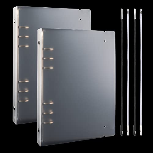 OTCRAFT A5 Ringbucheinband mit 6 Ringen, sauberes, transparentes weiches PVC, nachfüllbare Notizbuchhülle mit matter Oberfläche für Stempel und Stanzschablonen von OTCRAFT