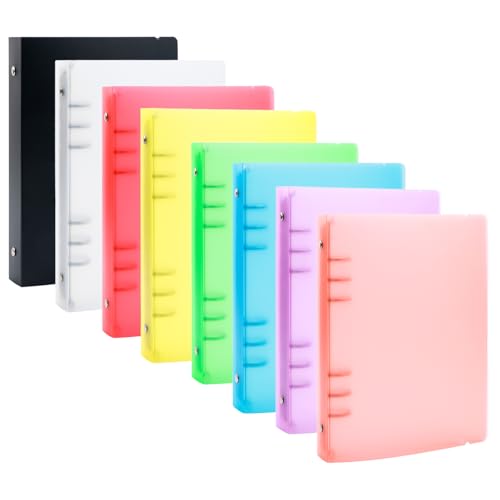 OTCRAFT A5-Ringbucheinband mit 6 Ringbüchern, sauberes, transparentes weiches PVC, nachfüllbare Notizbuchhülle mit matter Oberfläche für Stempel- und Stanzschablonenaufbewahrung, 8 Stück OTCRAFT A5-Ringbucheinband mit 6 Ringbüchern, sauberes, transparentes weiches PVC, nachfüllbare Notizbuchhülle mit matter Oberfläche für Stempel- und Stanzschablonenaufbewahrung, 8 Stück von OTCRAFT