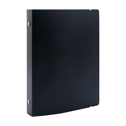 OTCRAFT A5 Ringbucheinband mit 6 Ringen, sauberes, transparentes weiches PVC, für nachfüllbare Notizbuchhülle mit matter Oberfläche, für Stempel- und Stanzschablonen, Schwarz von OTCRAFT